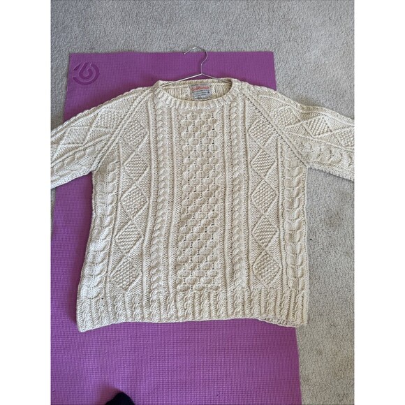 Vtg Loch Garman Irish Cable Knit Fishermans Sweater Wool Ireland | Men's Large - Picture 11 of 15